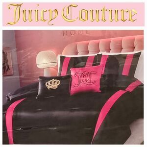 Juicy Couture Home The Rose Collection 5-PC Full/Queen Satin Designer Bed Set